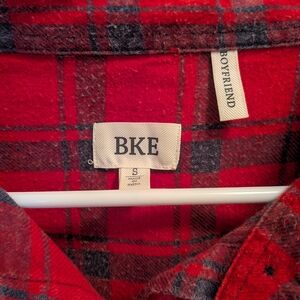 BKE Red and Gray Plaid Shirt